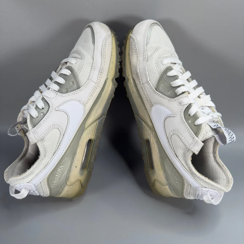 Nike Air Max 90‎ Terrascape 90 Mens 8 Running Shoes White Gray Sneakers Trainer
